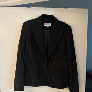 Vintage Bill Blass black pin striped suit jacket, size 10